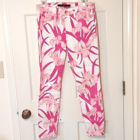 Joe's Jeans high-rise floral print crop jeans, size 28 - Picture 2 of 8